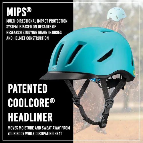 Miniatura 3 de Troxel Terrain MIPS - Casco de equitación con enfriamiento, perfil bajo, diseño microajustable, equipo de equitación, grande (7-3/8-7-3/4), Radiance
