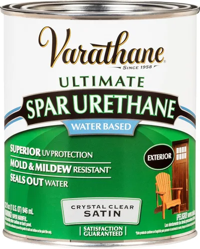 Miniatura 4 de Rust-Oleum Varathane barniz transparente clásico para exteriores de uretano, de 32 onzas líquidas, a base de agua, 250041H