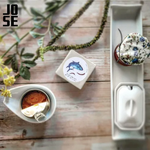 Miniatura 4 de Paté de atún especiado enlatado de Jose Gourmet, Atún portugués capturado en la naturaleza, Paté de pescado enlatado, Mariscos sostenibles con alto