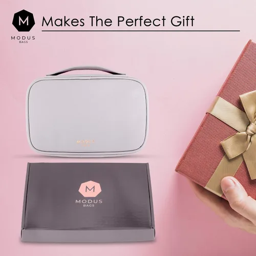 Miniatura 5 de MODUS BAGS Organizador de joyas de viaje, estuche de gran capacidad para aretes sin enredos, collares, almacenamiento de anillos