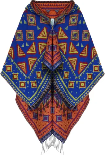 Miniatura 11 de Uyuni Poncho con volantes estilo chal bohemio para mujer, holgado, vintage