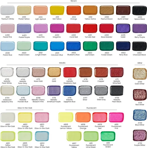 Miniatura 2 de ARTEZA Pintura para tela, juego de 60, pintura 3D permanente, pintura permanente para decorar camisetas, cerámica, textiles y vidrio metálico
