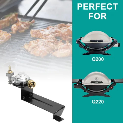 Miniatura 5 de 80476 Regulador de válvula para parrillas de gas Weber Q200 Q220, piezas de repuesto para Weber 396001 396002 566001 566002 566801 Conjunto