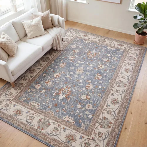 Miniatura 69 de Kuden Alfombra pequeña de 2 x 3, lavable a máquina, parte trasera antideslizante, estilo vintage, suave, pelo bajo, alfombras de área para entrada