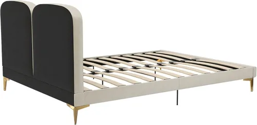 Miniatura 13 de CosmoLiving by Cosmopolitan Cama tapizada Coco, Queen, terciopelo marfil