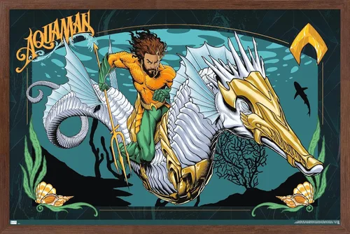 Miniatura 10 de Trends International DC Comics Movie Aquaman y el Reino Perdido - Póster de pared con ilustración de Aquaman, 14.72 x 22.37 pulgadas, versión
