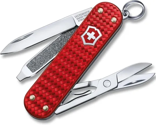Miniatura 5 de Victorinox Classic SD Swiss Army Cuchillo compacto, 7 funciones, navaja de bolsillo de fabricación suiza con hoja pequeña, destornillador y llavero