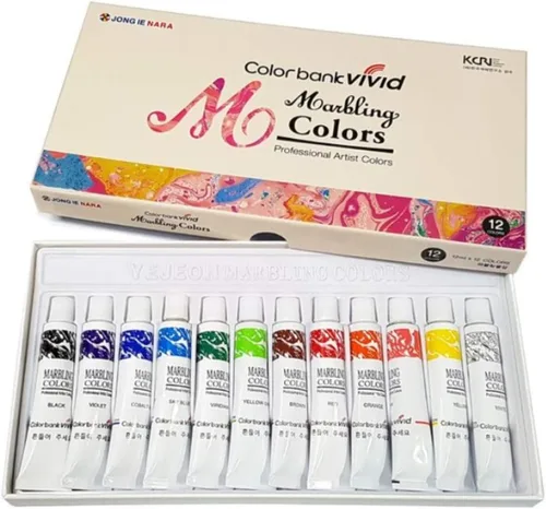 Juego de 12 tubos de colores de 12 ml para pintura ebrú