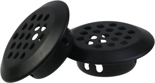 Miniatura 3 de MY MIRONEY 10 rejillas de ventilación circulares negras de 0.8 pulgadas de acero inoxidable con agujero de malla redonda para gabinetes, armarios