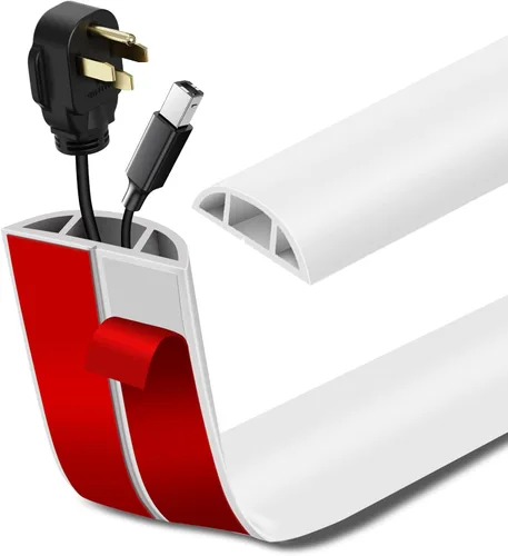 Miniatura 12 de Cubierta de Cable para Piso Autoadhesiva Ocultador de Cables Cubiertas de Cable de Extensión para Piso Protector de Cable de Alimentación para Piso