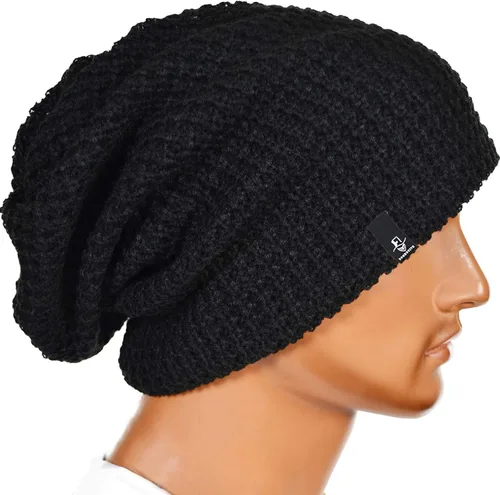 Miniatura 2 de FORBUSITE - Gorro holgado de punto para hombre, de gran tamaño, para verano e invierno B08