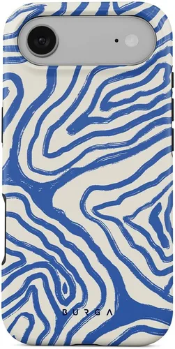 Miniatura 72 de BURGA-Funda p/teléfono compatible c/iPhone 14 Plus, carcasa rígida híbrida de 2 capas + Funda protectora de silicona, almendras latte a lunares