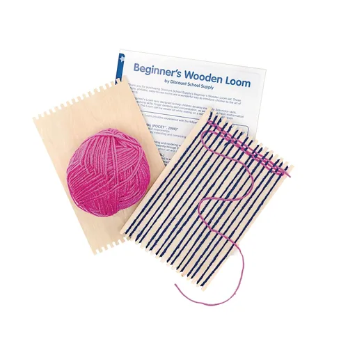 Miniatura 6 de Colorations RLOOM - Telar de madera para principiantes, juego de 12, para niños, artes y manualidades, tejido, actividad artesanal, habilidades