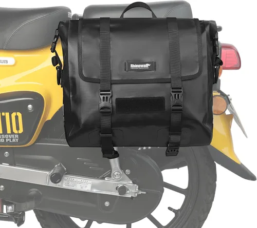 Miniatura 12 de Rhinowalk Alforja para motocicleta, 13 L, impermeable, bolsa de equipaje de liberación rápida para motocicleta de viaje (negro, 1 unidad)