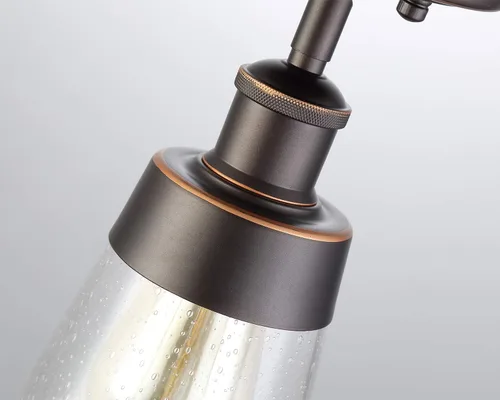 Miniatura 5 de Lámpara de montaje empotrado de vidrio rústico, mini pantalla de vidrio transparente semirempotrada, lámpara de techo para pasillo, granja, cocina