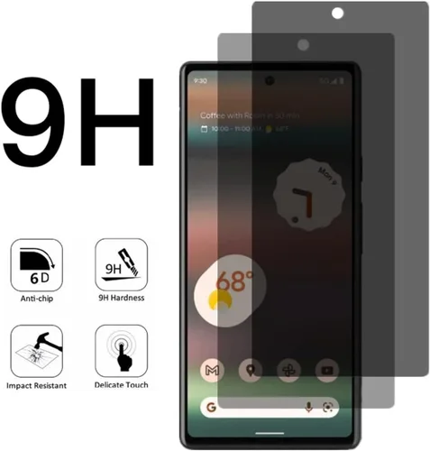 Miniatura 4 de Protector de pantalla de privacidad para Google Pixel 6a, [2 unidades] de vidrio templado antiespía antiarañazos para Google Pixel 6a GB62Z GX7AS