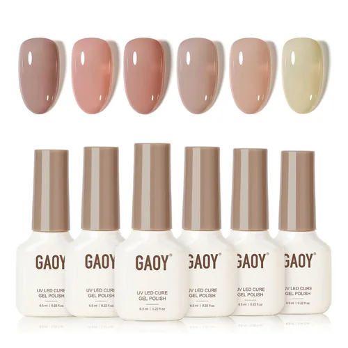 Miniatura 23 de GAOY Berry Collection - Esmalte de uñas en gel, color rosa intenso, borgoña, rojo, cereza y magenta, kit de esmalte de uñas para manicura de salón