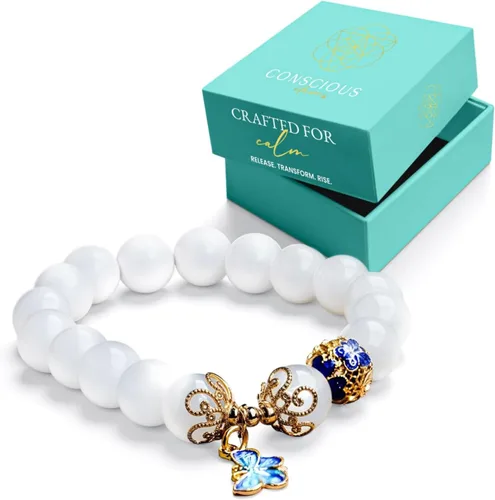 Miniatura 28 de Conscious Items Pulseras espirituales para mujeres y hombres, pulsera de cristal curativo con piedras naturales para meditación, alineación