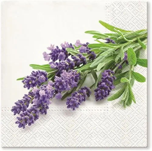 Miniatura 14 de Servilletas de papel de flores moradas con libélula para cena, tamaño decorativo de almuerzo de decoupage de 13 x 13 pulgadas (desplegadas)