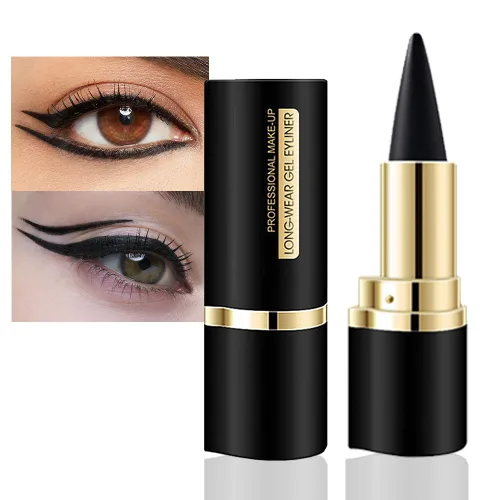 Miniatura 31 de evpct Delineador de ojos de gel negro y marrón 2 en 1, impermeable, a prueba de manchas, para Waterline, juego de pomadas de crema de cejas