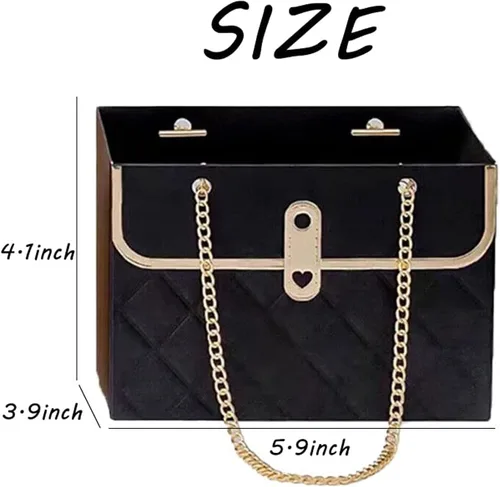 Miniatura 8 de 8 cajas de regalo de papel de flores, bolsa de San Valentín, bolsa de regalo, bolsas de ramo de flores con cadena de metal, caja de regalo