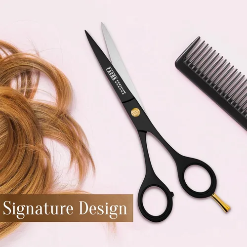 Miniatura 9 de Facón Tijeras de corte de pelo, tijeras profesionales para el cabello de 6.5 pulgadas, tijeras de peluquería con borde de afeitar, tijeras de corte