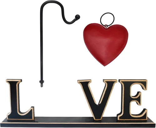 Miniatura 6 de Letrero de Amor de Madera Rústica Decoración de Mesa Independiente Bloque de Letras Recortadas Centro de Mesa Letrero Decorativo de Palabras Repisa
