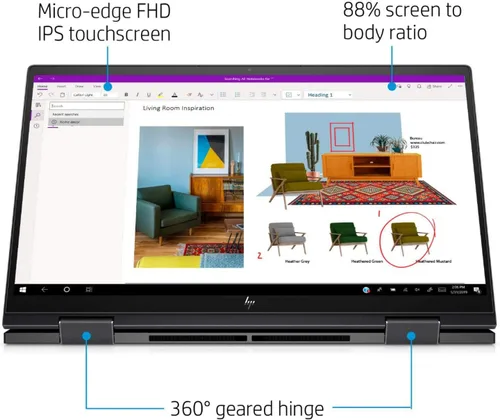Miniatura 9 de Laptop HP Envy x360 2020 2 en 1, pantalla táctil Full HD de 15.6 pulgadas, procesador AMD Ryzen 5 4500U de hasta 4.0 GHz, memoria de 8 GB, SSD PCIe