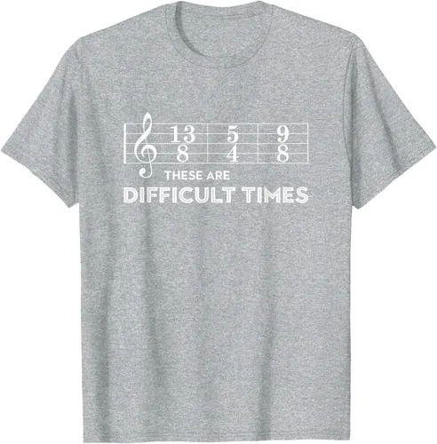 Miniatura 37 de Musician - Camiseta con texto en inglés "These are Difficult Times", talla S