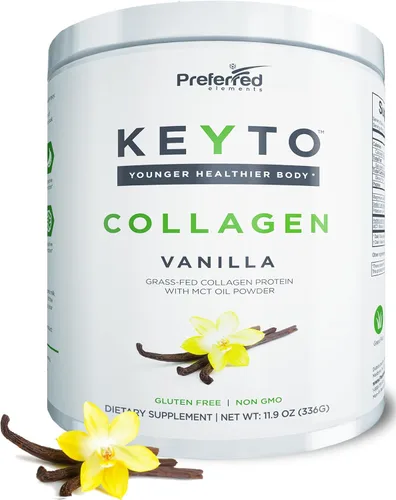 Miniatura 8 de Proteína de colágeno Keto en polvo con aceite MCT, apto para dieta cetogénica y paleo, péptidos de colágeno hidrolizados criados con pasto puro