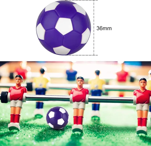 Miniatura 2 de Coopay 12 pelotas de futbolín de 1.41 pulgadas (1.417 in), pelotas de repuesto de fútbol de mesa, multicolor, oficiales, con una bolsa de cordón