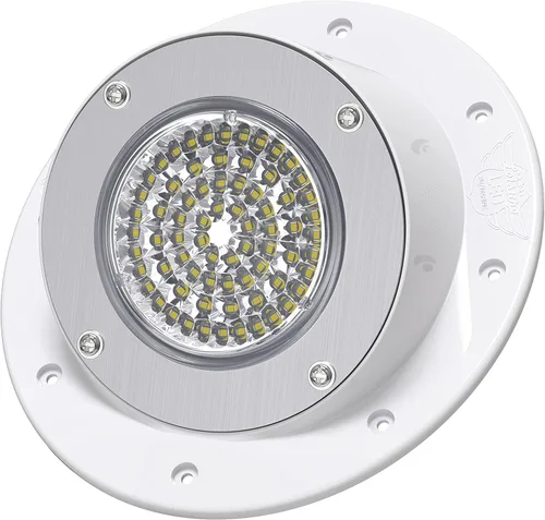 Luz de utilidad para porche de montaje en superficie redonda para exteriores, color blanco de 12 V, 1100 lúmenes, iluminación de repuesto para