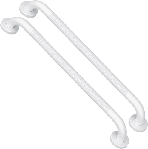 Miniatura 17 de Barra de Agarre Antideslizante Cromada de 16 Pulgadas, iMomwee Paquete de 2 Barras de Agarre de Acero Inoxidable para Baño con Agarre Moleteado