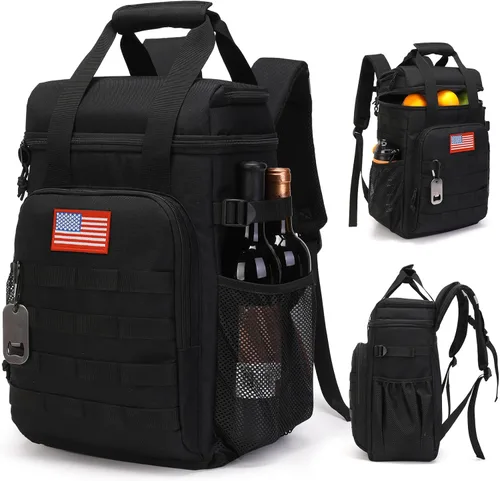 Mochila térmica táctica, mochila de almuerzo para hombres y adultos, para trabajo con asa, mochila térmica suave aislada, impermeable, a prueba de