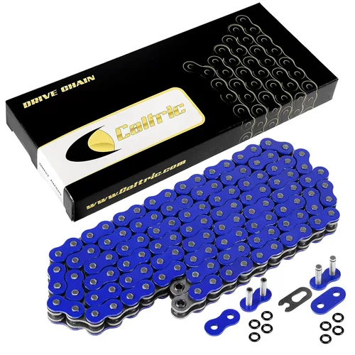 Caltric Cadena de transmisión azul con junta tórica compatible con Yamaha Raptor 660 Yfm660R Yfm-660R 2001-2005