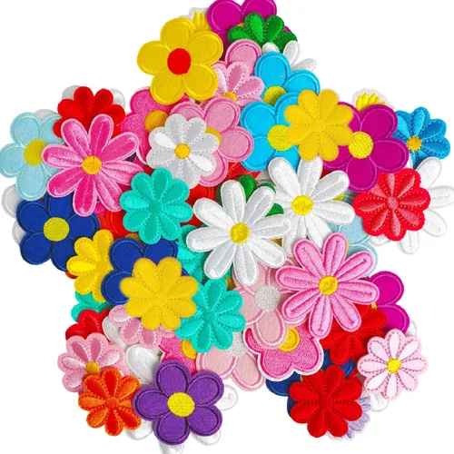 Miniatura 14 de AXEN 60 parches bordados para planchar, accesorios de bricolaje, parches decorativos surtidos aleatorios, bonitos apliques de costura