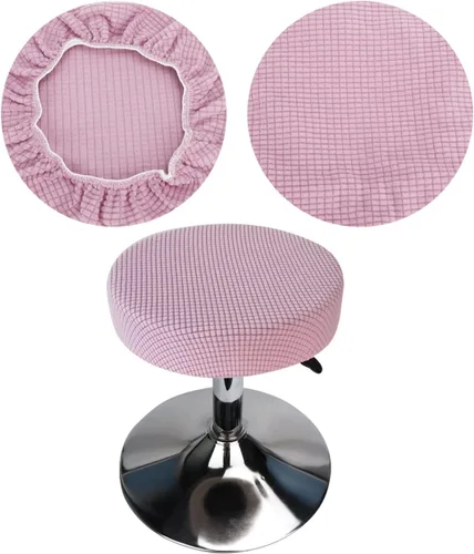 Miniatura 9 de Funda de taburete redonda de 12 a 16 pulgadas, fundas de asiento redondas para taburetes de bar, tela de lujo elástica, lavable de jacquard a prueba