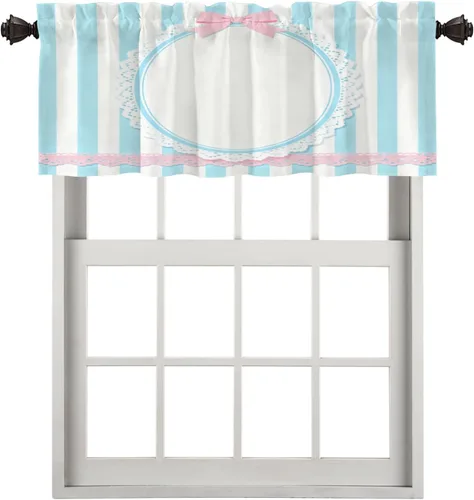 Miniatura 50 de Cortinas de cocina de hojas de arce otoñales para ventanas, hojas verdes y rojas sobre cenefas opacas negras, tratamientos de ventana de poliéster