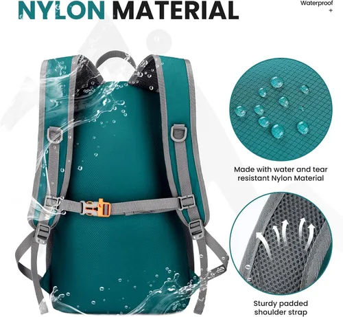 Miniatura 10 de Venture Pal 35L Ultraligero Ligero Plegable Plegable Viaje Camping Senderismo Deportes al aire libre Mochila Daypack