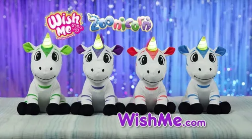 Miniatura 5 de Pets - Animales de peluche LED iluminados - Unicornio Tinks azul y blanco con cuerno brillante