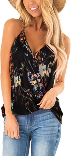 Miniatura 2 de Aokosor blusas sin mangas de verano con cuello en V para mujer