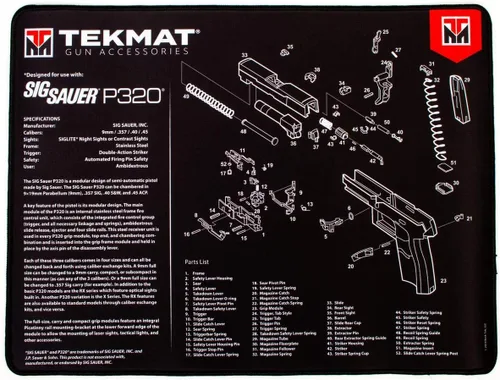 Miniatura 17 de TekMat Ultra - Alfombrilla para pistola de 20 x 15 pulgadas, tapete de limpieza y mantenimiento de pistolas con base de goma antideslizante