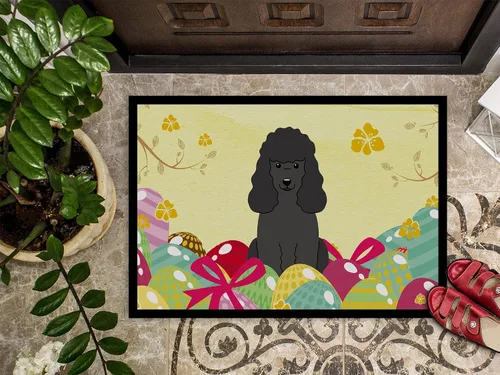 Miniatura 3 de Caroline's Treasures BB6071JMAT - Felpudo negro con huevos de Pascua, 24 x 36 pulgadas, tapete para puerta delantera, interior y exterior