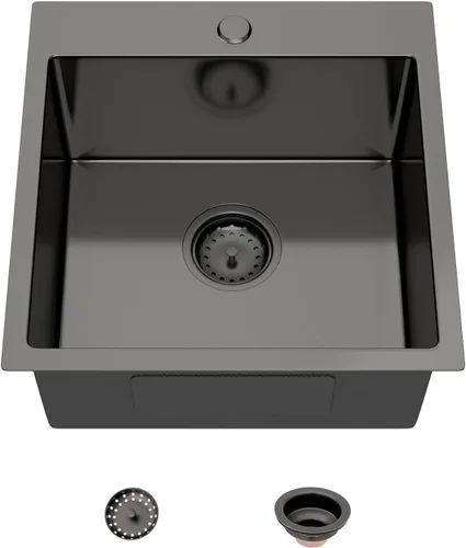 Miniatura 10 de Mocoloo Fregadero de barra de 13 pulgadas con caída en la parte superior, fregadero de cocina pequeño de acero inoxidable T304 de 13 x 15 pulgadas
