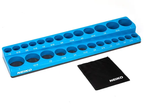 Miniatura 7 de NEIKO 03975A - Soporte magnético para llaves de tubo, unidad de 1/2 pulgadas, bandeja para llaves de tubo de 25/64 a 1.06 pulgadas SAE, organizador