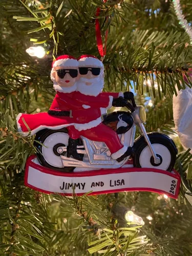 Miniatura 4 de Adorno Navideño Colgante Personalizado para Parejas Mr & Mrs Claus (Santa Genial y la Señorita Claus)
