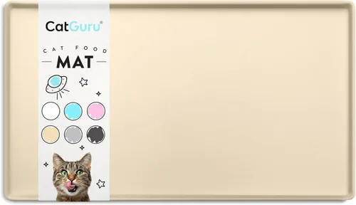 Miniatura 12 de CatGuru Tapete de Comida para Gatos, Tapetes de Alimentación Pequeños y Grandes, Mantel Individual de Silicona 100% Impermeable para Mascotas