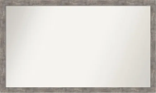 Miniatura 257 de Amanti Art Silver Bathroom Mirror for Over Sink, 24x49 Custom Made Marred Pewter Rectangle Vanity Mirror, Oversize Casual Wood Frame, Hangs Estaño