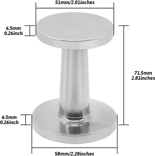 Miniatura 5 de Prensador de mano espresso de doble cara 51mm y 58mm, doble punta, prensa de café molido barista para máquina portafiltro