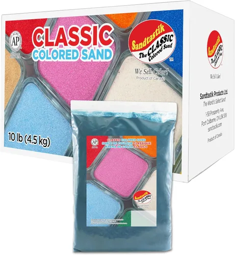 Miniatura 37 de Sandtastik Arena blanca de color clásico: caja a granel de 10 libras de arena de grano fino vibrante para artes y manualidades, botellas de arena
